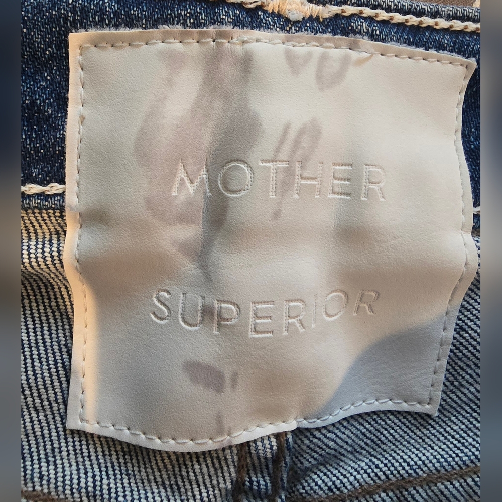 MOTHER SUPERIOR The Dazzler Cowboys Don't Cry Straight Leg Jeans Size 28 - Picture 7 of 11